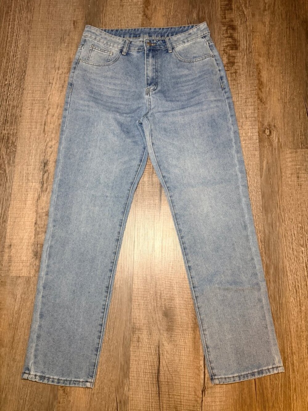 Y2K Baggy Straight Leg Jeans Light Wash Size 32 SHEIN